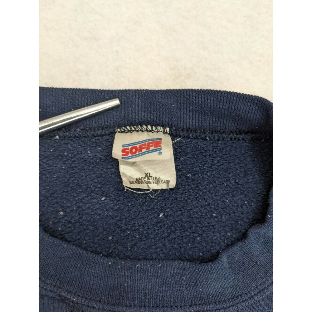 Union Pride Laborers Crewneck Sweatshirt XL Extra Large USA Made Navy Blue - Picture 6 of 8